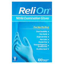 relion nitrile examination gloves 100 count walmart com