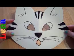 Hier finden sie auch vorlagen zum basteln, dann brauchen sie kein schattenbild des tieres aufzuzeichnen. Katzen Maske Basteln Mit Lena How To Make Cat Mask Diy Kak Sdelat Masku Koshki Iz Bumagi Youtube