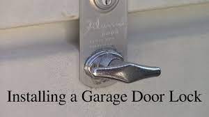 How to open a garage door manually. Installing A Garage Door Lock Youtube