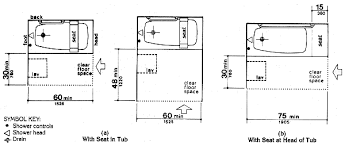 A corner shower stall unit, while. Ada Compliance Bathtubs