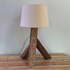 Reclaimed Oak Tripod Table Lamp Wood Desk Lamp Accent Light Bedside Light Lighting Home Living House Decor Woo Table Lamp Wood Wood Desk Lamp Oak Lamp