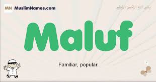 These names are unique and selected by their high ranking. Maluf Meaning Of The Muslim Baby Name Maluf