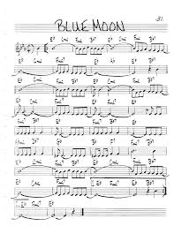 Practice Jazz Jazz Real Book Ii Page 31 Blue Moon Richard Rodgers Jazz Standard Sheet Music Sheet Music Jazz Piano Jazz Standard
