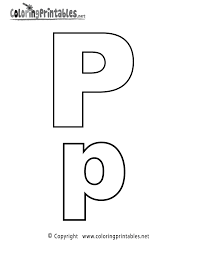 Alphabet Letter P Coloring Page Printable Lettering Alphabet Letter P Letters For Kids