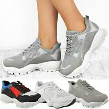 Details About Womens Ladies Chunky Dad Sneakers Trainers Bali Runners Designer New Shoes Size