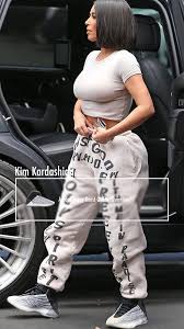 She's always been a champion of the sports luxe look. Kim Kardashian Adidas Yeezy Boost Qntm Quantum Yeezy Outfit Sneakers Shoes Outfit Celebrity Outfits