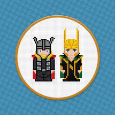 Creating cross stitch patterns from your own pictures is very easy with pic2pat. Thor And Loki Avengers Cross Stitch Pattern Cross Stitch Geek Cross Stitch Cross Stitch Patterns