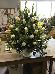 Pin By Susan Holt On The Blossom Shop Sympathy Large Flower Arrangements Fresh Flowers Arrangements Church Flower Arrangements