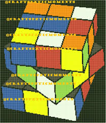 Rubiks Cube Graph Graphghan Crochet Throw Blanket Colorful Game Blocks Pdf Sale Classic Single Crochet Blanket Pattern