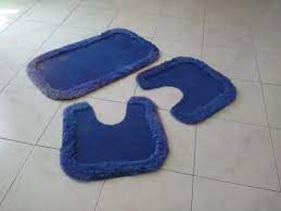 Vintage Tris Tappeti Blu Per Il Bagno Tappetini Per Il Bagno Etsy Tappeto Blu Tappeti Tappetini