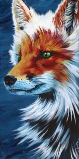 Fox Print Fox Canvas Fox Art Fox Painting Fox Wall Art Fox Gift Woodland Art Gift For Mom Fox Fox Painting For Nursery Woodland Art Fox Wall Art Fox Painting