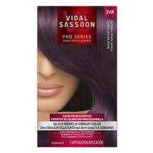 This will take any loose dye and make sure color isn't running everywhere when your hair gets wet later or. Vidal Sassoon Pro Series Ultra Vibrant Color 3vr Deep Velvet Violet Hair Color 1 Application Walmart Com Vidal Sassoon Hair Color Vidal Sassoon Pro Series Hair Color Purple