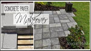 Sawdust 2 Stitches Paver Patio Makeover Concrete Patio Makeover Patio Makeover Diy Patio Pavers