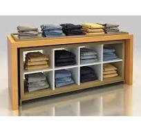man's clothing store fixtures and display cabinet