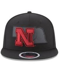 New Era Nebraska Cornhuskers State Flective 9fifty Snapback Cap Black Red Adjustable Nebraska Cornhuskers Cornhuskers Snapback Cap