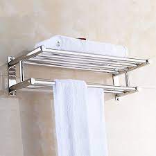 We have found 3 items matching your search query. Stainless Steel Double Towel Rack Wall Mount Bathroom Shelf Bar Rail Hotel Style Walmart Com Walmart Com