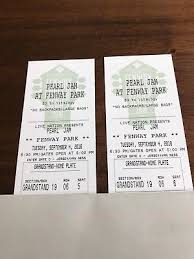 2 Tickets Pearl Jam 9 2 18 Fenway Park 1 232 00 Picclick