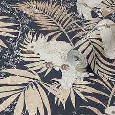 Free shipping on most items. Graham Brown Boutique Multicolour Tropical Metallic Effect Textured Wallpaper Diy At B Q