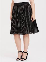 Black And Gold Skirt Black Gold Striped Chiffon Midi Skirt With Images Midi Skirt Denim Skirt Fashion Black Gold Jewelry