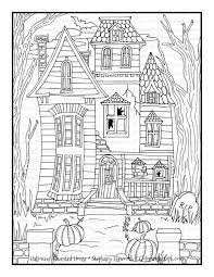 All the inhabitants of a creepy place: Halloween Haunted House Free Printable Coloring Page Free Halloween Coloring Pages Witch Coloring Pages Halloween Coloring Sheets