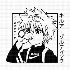 Killua black and white png. Killuas Gon Teams Killuas Gon Teams Svg Killuas Gon Teams Png Killu Buydesigntshirt Anime Tshirt Anime Shirt Anime Tattoos