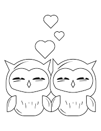 Search images from huge database containing over 620,000 coloring pages. Printable Owl Couple With Hearts Coloring Page