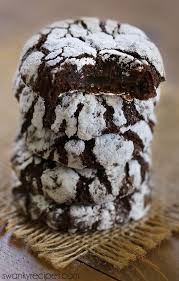 Fudgy Brownie Like Chewy Chocolate Cookies With A Soft Center That Crumbles In Yo Chocolate Crinkles Recipe Chocolate Crinkle Cookies Chocolate Krinkle Cookies