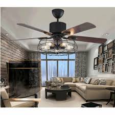 52 Ceiling Fan With Light And Remote Industrial Iron Rustic Wood Finish Casual For Sale Online Ebay