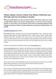 The same is true for a verizon 4s, which . Calameo Iphone Update Factory Unlock Your Iphone 5 4s 4 3gs Any Ios Safe And Fast No Software Needed