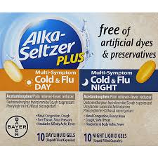 Check spelling or type a new query. Alka Seltzer Plus Multi Symptom Cold Flu Day Night Liquid Gels Free Of Artificial Dyes And Preservatives 20 Ct Box Buehler S