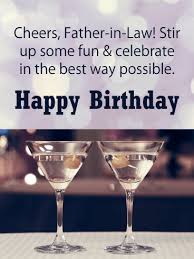 Birthday Greeting Card For Father In Law Cheers Happy Birthday Card For Father In Law Birthday Greeting Cards By Davia Happy Birthday Cards Birthday Cards Birthday Greeting Cards