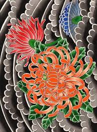 Chrysanthemum By David Simmes Asian Flowers Tattoo Canvas Art Print Asian Flowers Chrysanthemum Tattoo Flower Tattoos