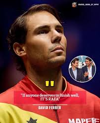 If anyone deserves to finish well, it's Rafa." -David Ferrer