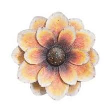Contemporary metal wall art autumn flowers spray. Sunjoy Orange Flower Iron Outdoor Wall Art 110311011 The Home Depot Metal Flower Wall Decor Flower Wall Decor Metal Flowers