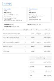 Nz Invoice Template Free Invoice Generator
