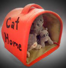 Fabric Cat House For Stuffed Animals Stuffed Animal Cat Sewing Stuffed Animals Cat House