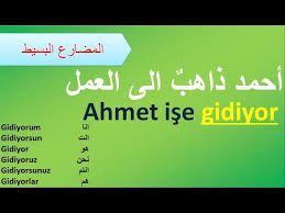 01 سلسلة تصريف الافعال تصريف الفعل Gitmek الازمنة في اللغة التركية جمل شرح نطق Youtube
