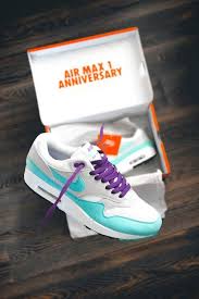 Air Max 1 Anniversary Aqua Purple By Blog Sneakerando Com Sneakers Sneakernews Streetstyle Kicks Adidas Nike Vans Newbalance Pum Air Max 1 Nike Air Max Air Max