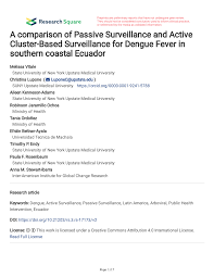 Rural development department, government of maharashtra. Pdf A Comparison Of Passive Surveillance And Active Cluster Based Surveillance For Dengue Fever In Southern Coastal Ecuador