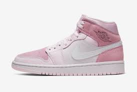 Nike Air Jordan 1 Mid White Pink And Black Trainers Air Jordan 1 Mid Wmns Digital Pink Cw5379 600 Release Date Sbd In 2020 Pink Nike Shoes Air Jordans Pink Jordans