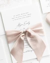 Alyssa Ribbon Wedding Invitations In 2021 Wedding Invitation Ribbon Shine Wedding Invitations Wedding Invitation Envelopes