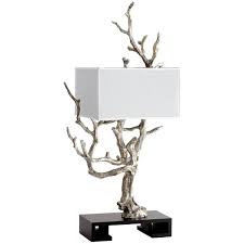 Silver Tree Sculpture Table Lamp Table Lamp Design Elegant Table Lamp Table Lamp