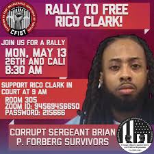 FREE RICO CLARK! Join us Monday morning at 8:30 to rally for Rico, a  survivor of wrongful conviction at the hands of CPD torture cops Brian  Forberg and Kevin Eberle. With no