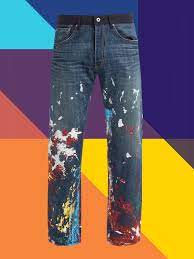 I started painting jeans at the end of 2017. Paint Splattered Jeans And Pants Diy Vibes Without The Work Gq