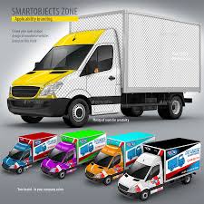 Business Van Truck City Delivery Mock Up Ad Truck Ad Van Business Mock Trucks Commercial Van Van