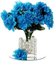 Looking for a good deal on artificial flowers? Amazon Com Balsacircle 84 Turquoise Silk Chrysanthemums 12 Bushes Artificial Flowers Wedding Party Centerpieces Arrangements Bouquets Supplies Home Kitchen