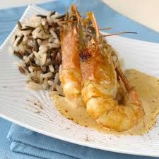 Recette Gambas Flambees A La Creme De Paprika Riz Sauvage Recette En 2020 Recette Gambas Riz Sauvage Cuisson Des Aliments