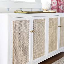 Wicker Rattan Door Insert In 2021 White Buffet Cabinet Buffet Cabinet White Buffet