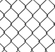 Merchants Metals 4-ft H x 50-ft W 9 -Gauge Black Galvanized steel Chain  Link Fence Fabric 2-in -Mesh Size 50-ft Roll Length