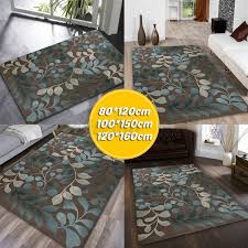 Läufer designer teppich mehrfarbig brücke kurzflor modern floral natur muster. Botanical Area Leaf Shaggy Laufer Teppichlaufer